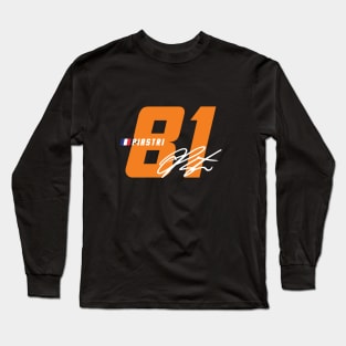 Oscar Piastri 81 Signature Number Long Sleeve T-Shirt